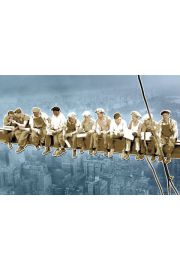Nowy Jork Robotnicy na Belce Pop Art - plakat 91,5x61 cm