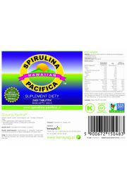 Spirulina Pacifica 500 mg (2400 tabletek) - suplement diety