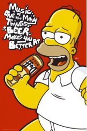 The Simpsons Muzyczny Homer - Piwo - plakat 61x91,5 cm