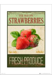 Strawberries Pick Your Own - plakat premium 40x50 cm