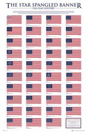 Historia Flagi USA - plakat