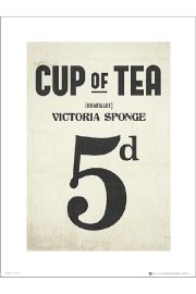 Cup of Tea Victoria Sponge - plakat premium 40x50 cm
