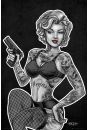 Uzbrojona i w Tatuaach Marilyn Monroe - plakat