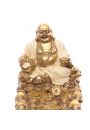 Budda chiski bogaty zoto-biay popielniczka, na popi kadzide