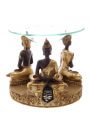 Zoto-brzowy tajski Budda ze szklan mozaik - podstawka na wi