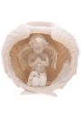 Podstawka pod wieczki z figurk biaego siedzcego Cherubina