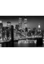 Nowy Jork Brooklyn Bridge Night - plakat 140x100 cm