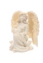 Kremowa figurka klczcego anioa 8cm