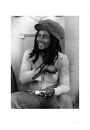 Bob Marley rolling - plakat premium 60x80 cm