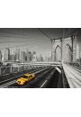 Nowy Jork Yellow Cab - plakat premium 80x60 cm