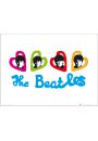 The Beatles Love Hearts - plakat premium 40x30 cm