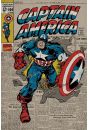 Kapitan Ameryka - retro plakat