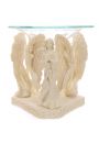 Kremowa figurka aniow - podstawka pod wieczki z naczynkiem