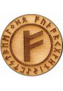 Runa Fehu 5 cm - amulet drewniany