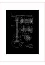 Patent Gitara Elektryczna Projekt 1955  - retro plakat 50x70 cm