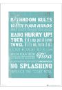 Bathroom Rules - plakat premium 40x50 cm