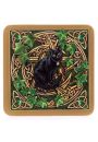 Podkadki z rysunkiem czarnego kota z pentagramem