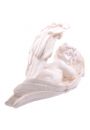 Biaa figurka picego Cherubina w anielskich skrzydach