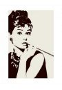 Audrey Hepburn Cigarello - plakat premium 40x50 cm