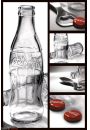 Coca-Cola - Butelki Kapsle i Otwieracz - plakat 61x91,5 cm