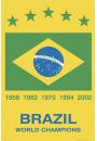 Brazylia Mistrzowie wiata - Pika Nona - plakat