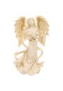 Kremowa figurka stojcego anioa 17cm