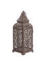 Marokaski lampion z metalu - szary