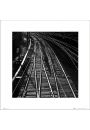Railway Tracks Black And White - plakat premium