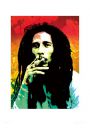 Bob Marley Kolory - plakat premium 60x80 cm