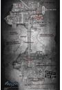 Batman Arkham Origins Mapa - plakat