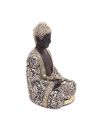 Metaliczna figurka z siedzcym tajskim budd