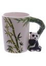 Kubek w ksztacie pandy z bambusowym nadrukiem