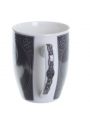 Kubek z porcelany z grafik Lisy Parker, Sowa z kotem