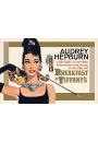 Audrey Hepburn niadanie u Tiffanego Gold - plakat