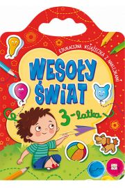 Ksika Wesoy wiat 3-latka. Edukacyjna ksieczka z naklejkami.