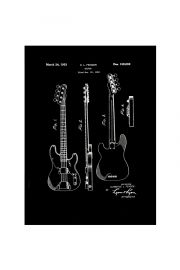 Patent Fender Gitara Basowa Projekt 1952 - retro plakat 50x70 cm