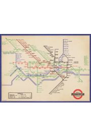 London Underground Vintage 1936 Map - plakat premium 80x60 cm