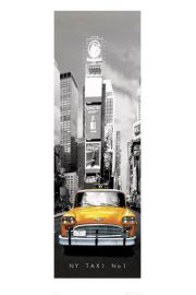 Nowy Jork taxi no 1 - plakat premium 33x95 cm