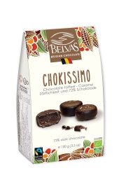 Belvas Belgijskie czekoladki z toffi i karmelem bezglutenowe fair trade 100 g Bio