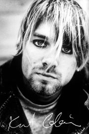 Nirvana - Kurt Cobain - Autograf - plakat