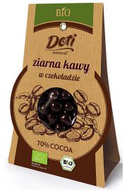 Doti Ziarna kawy w czekoladzie gorzkiej bezglutenowe 50 g Bio