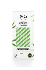 The Cheeky Panda Somki bambusowe jednorazowe, biodegradowalne zielony, biay 250 szt.