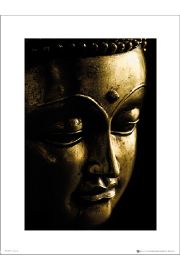Buddha Gold Close Up - plakat premium 30x40 cm