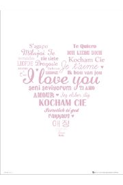 Love Languages Heart - plakat premium 30x40 cm