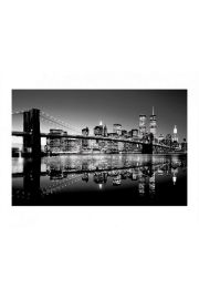 Brooklyn Bridge B&W - plakat premium 50x40 cm