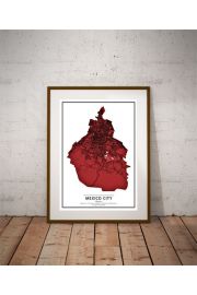 Crimson Cities - Mexico City - plakat 50x70 cm