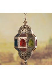 Marokaski wiszcy zoty lampion - Omioboczny