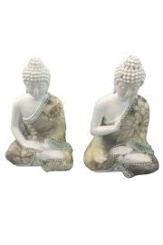 Biaa figurka kwiecistego tajskiego buddy - Medytacja