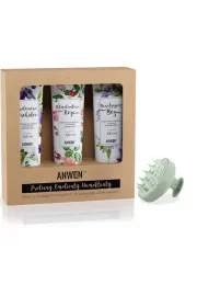 Anwen Zestaw odywek do wosw o wysokiej porowatoci + Mohani Szczotka do mycia wosw i masau gowy 3 x 100 ml