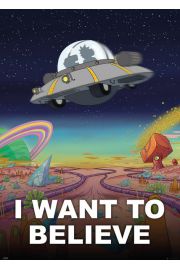 Rick and Morty I Want to Believe - plakat 100x140 cm